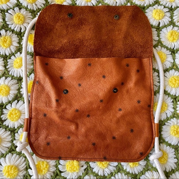Rylee and Cru leather backpack knapsack rare